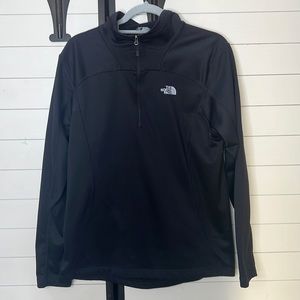 The North face fleece lined 1/4 zip black pullover size Medium